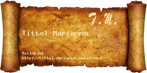 Tittel Marianna névjegykártya